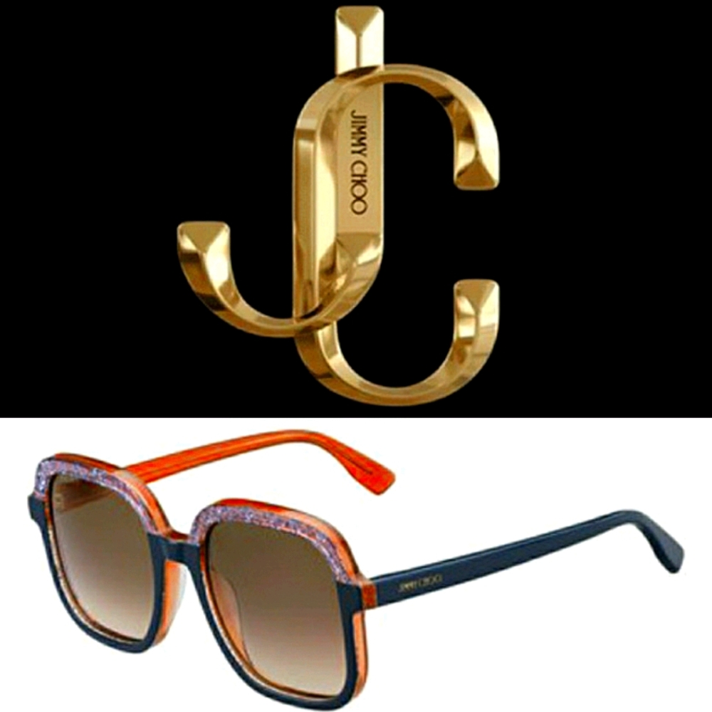 Jimmy Choo 🌞Navy Blue & copper glitter sunglasses